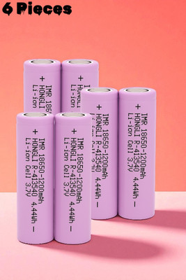 Shamsa F243 1200mAh 3.7V Lithium-ion  – IMR Rechargeable Cell for DIY Projects  Battery(Pack of 6)
