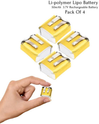 I-Birds Enterprises Mini 3.7V high quality 50 mAh Rechargeable Lipo  for earphone, buds etc.  Battery(Pack of 4)