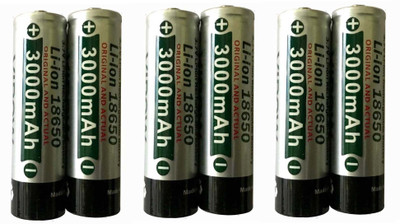 Schrodinger 90065 Lithium Ion 18650 Rechargeable  6pc/Order 3000mah 3.7V (Not AA or AAA)  Battery(Pack of 6)