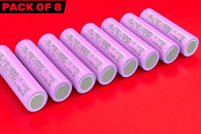 Shamsa J256 Rechargeable 18650  – Li-ion 3.7V 1200mAh Cell for Multipurpose Use  Battery(Pack of 8)
