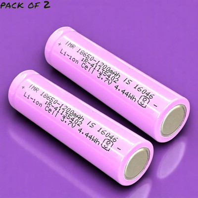 3BAAN X527 1375 mAh 18650 Lithium-Ion Rechargeable for Multi-Purpose   Battery(Pack of 2)