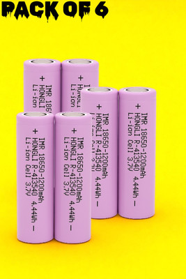Sagaft F322 3.7V 1200mAh Rechargeable  Ideal for Flashlights,Gadgets  Battery(Pack of 6)