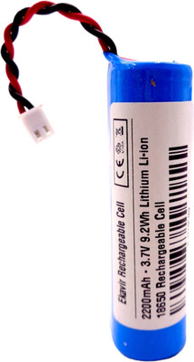Ekavir 2200mAh Lithium Ion 18650 Rechargeable 2 Pin Wired  Battery