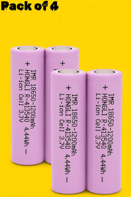 Ziddjeet X166 Rechargeable 18650  – Li-ion 3.7V 1200mAh Cell for Multipurpose Use  Battery(Pack of 4)