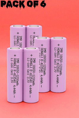 Nilesawar F383 1200mAh 3.7V Lithium-ion  – IMR Rechargeable Cell for DIY Projects  Battery(Pack of 6)