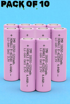 Stybits H206 Rechargeable 18650  – Li-ion 3.7V 1200mAh Cell for Multipurpose Use  Battery(Pack of 10)