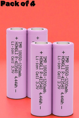 Shamsa X222 3.7V 1200mAh Rechargeable  Ideal for Flashlights,Gadgets  Battery(Pack of 4)
