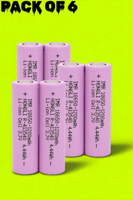 3BAAN F433 1200mAh 3.7V Lithium-ion  – IMR Rechargeable Cell for DIY Projects  Battery(Pack of 6)