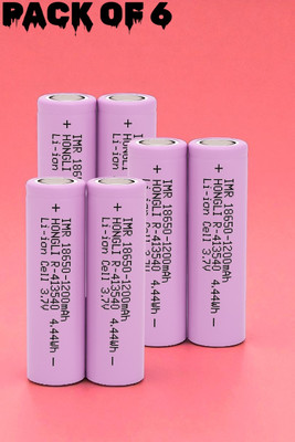 Ziddjeet F412 3.7V 1200mAh Rechargeable  Ideal for Flashlights,Gadgets  Battery(Pack of 6)