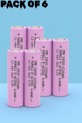 Stybits F360 Cell 18650 Li-ion Rechargeable  – 3.7V 1200mAh for Flashlights  Battery(Pack of 6)