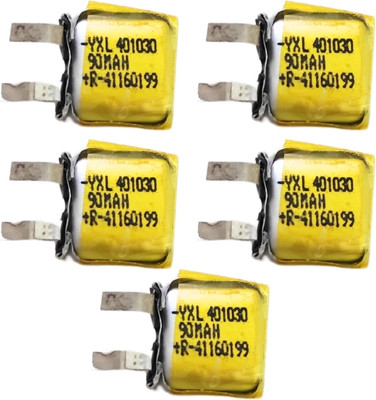 I-Birds Enterprises Mini 3.7V high quality 90 mAh Rechargeable Lipo  for earphone, buds etc.  Battery(Pack of 5)