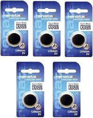 MICROUSB Renata 3Volt CR2450 Lithium Cell Coin Button   Battery(Pack of 5)