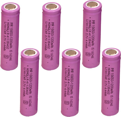 CONSONANTIAM Hongli Lithium Ion 18650 3.7 Volt 1200mAH Lithium Ion Cell Rechargeable Original  Battery(Pack of 6)
