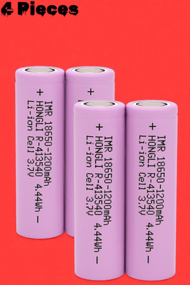 3BAAN X113 1200mAh 3.7V Lithium-ion  – IMR Rechargeable Cell for DIY Projects  Battery(Pack of 4)