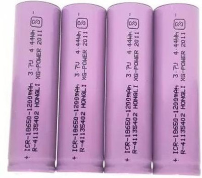 NKL 74 Rechargeable Lithium-Ion 18650 Cell Emergency Light Torch PowerBank  Battery(Pack of 4)