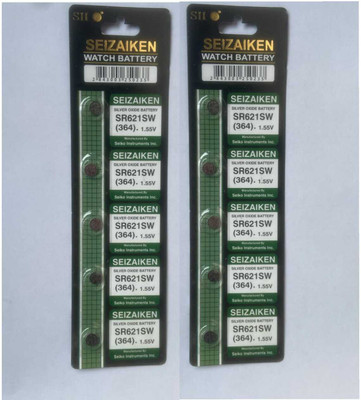 MICROUSB SEIZAIKEN 364 SR621SW 1.55V Silver Oxide   Battery(Pack of 10)