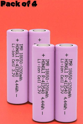 3BAAN X223 1200mAh 3.7V Lithium-ion  – IMR Rechargeable Cell for DIY Projects  Battery(Pack of 4)