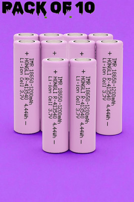 Shamsa H102 3.7V 1200mAh Rechargeable  Ideal for Flashlights,Gadgets  Battery(Pack of 10)