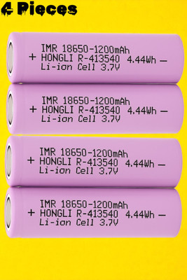 Stybits X136 Rechargeable 18650  – Li-ion 3.7V 1200mAh Cell for Multipurpose Use  Battery(Pack of 4)