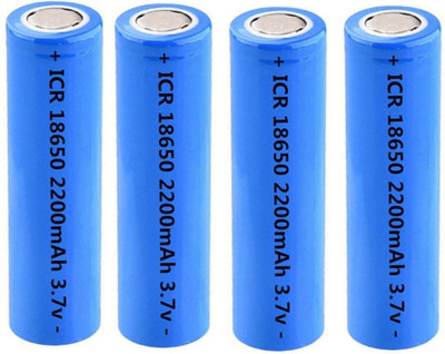 Ekavir 18650 Rechargeable 2200 mAh 3.7 Volt Li-ion 4 Pcs battery  Battery(Pack of 4)