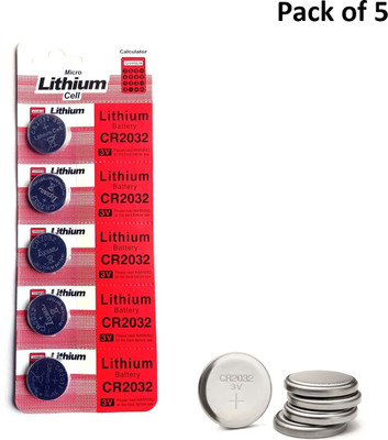 Zohlo CR-2032 Lithium Coin  3V | car key| CMOS |ion cell |  Battery(Pack of 5)