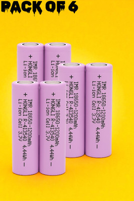 Nilesawar F336 Rechargeable 18650  – Li-ion 3.7V 1200mAh Cell for Multipurpose Use  Battery(Pack of 6)