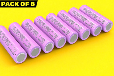 Ziddjeet J270 Cell 18650 Li-ion Rechargeable  – 3.7V 1200mAh for Flashlights  Battery(Pack of 8)