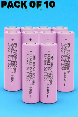 Shamsa H152 3.7V 1200mAh Rechargeable  Ideal for Flashlights,Gadgets  Battery(Pack of 10)