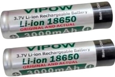 MICROUSB VIPOW 18650 3.7V 3000mAh Li-ion Rechargeable High Capacity BATTERY  Battery(Pack of 2)