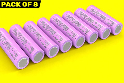 Shamsa J316 Rechargeable 18650  – Li-ion 3.7V 1200mAh Cell for Multipurpose Use  Battery(Pack of 8)