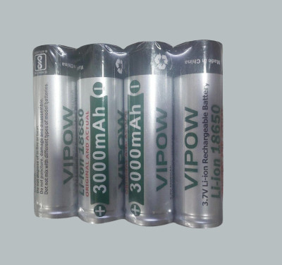 MICROUSB VIPOW 18650 Li-ion Rechargeble  Ideal for flashlights, LED  Battery(Pack of 4)