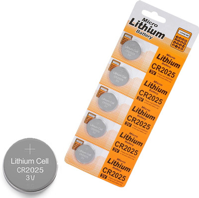 ANY KART High Quality Lithium CR2025 3V Coin Cell  Battery(Pack of 5)