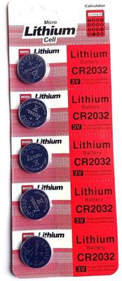 Wanzhow Micro Lithium Cell CR2032 Coin  Cell 3v  Battery(Pack of 5)