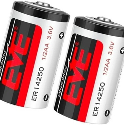MICROUSB EVE ER14250 3.6V 1/2 AA Lithium   Battery(Pack of 2)