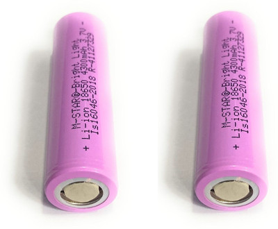 DHRUV-PRO 3.7v 4300mAh Li-Ion 18650-Rechargeable  1.8X6.5cm  Battery(Pack of 2)
