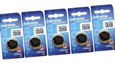 MICROUSB Renata CR2430 285mAh Lithium 3V Button Coin Cell   Battery(Pack of 5)