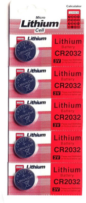 Wanzhow Cmos 2032 Micro Lithium Cell CR2032 3V Coin  Cmos Cell Cmos   Battery(Pack of 5)