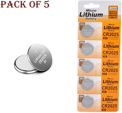 ANY KART 3V 2025 Micro Lithium Button Coin Cell  Battery(Pack of 5)