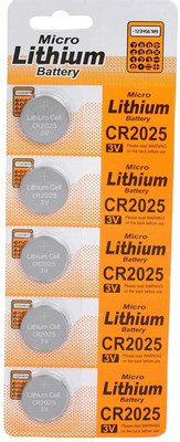 ANY KART 5 Pcs Micro Lithium Cell CR2025 3V Coin   Battery(Pack of 5)