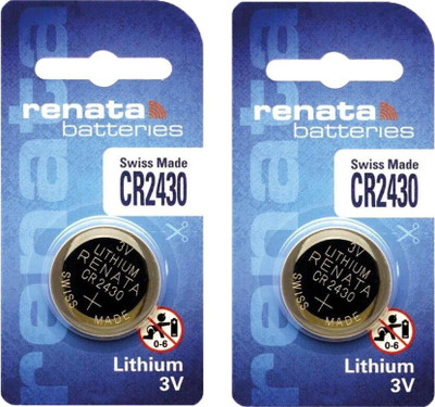 DawnRays Original Renata Batteries Cr 2430 3V Swiss Made Lithium  Coin Cell  Battery(Pack of 2)