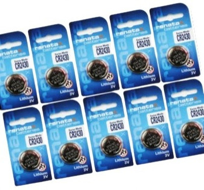 MICROUSB Renata CR2430 285mAh 3V Lithium Button Coin Cell   Battery(Pack of 10)