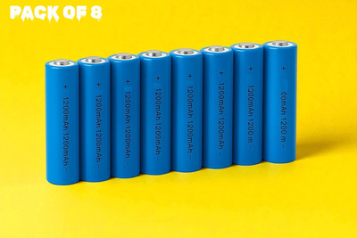 Ziddjeet A115 High Capacity 1200mAh 18650 Li-ion  – Reliable Power Supply  Battery(Pack of 8)