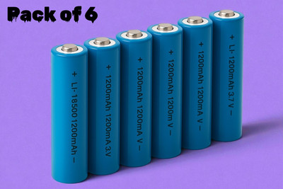 Shamsa X151 Li-ion Rechargeable  3.7V 1200mAh – Long Life Power Cell  Battery(Pack of 6)