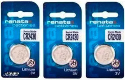 MICROUSB Renata CR2430 3V Lithium Button Coin Cell   Battery(Pack of 3)