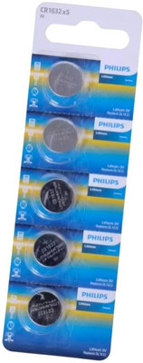 MICROUSB Philips CR1632 Lithium 3V Button Coin Cell   Battery(Pack of 5)