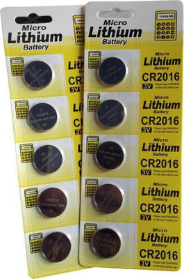 geeta enterprises Lithium CR2016 Type 3V Micro Cell  (Pack of 10)  Battery(Pack of 10)