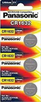 MICROUSB CR1632 3V Lithium Coin Cell   Battery(Pack of 3)