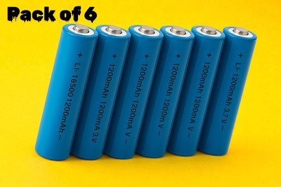 3BAAN X204 Rechargeable 18650 Lithium  3.7V 1200mAh – Multi-Device Use  Battery(Pack of 6)