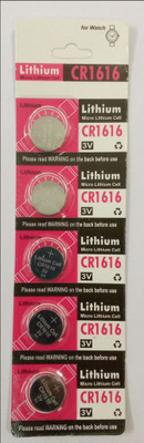P.P.India Lithium CR1616 3V   Battery(Pack of 5)