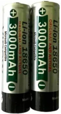 MICROUSB VIPOW 18650 3.7V 3000mAh Top Pin   Battery(Pack of 2)